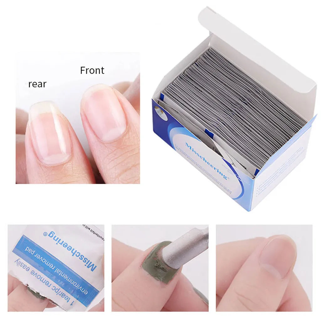 Gel Polish Remover Wet Wipes with 50, 100 or 200-Piece Pack Options, Nail Art Cleaning Paper Pads for Adult At-Home Manicure Removal Routines