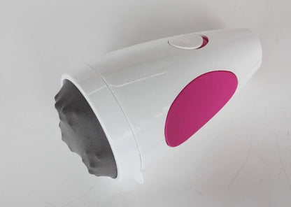 Electric Roller Body Massager in White with 3D Kneading Wheel Design, ABS and Silicone Construction for Adult At-Home Personal Care Routines