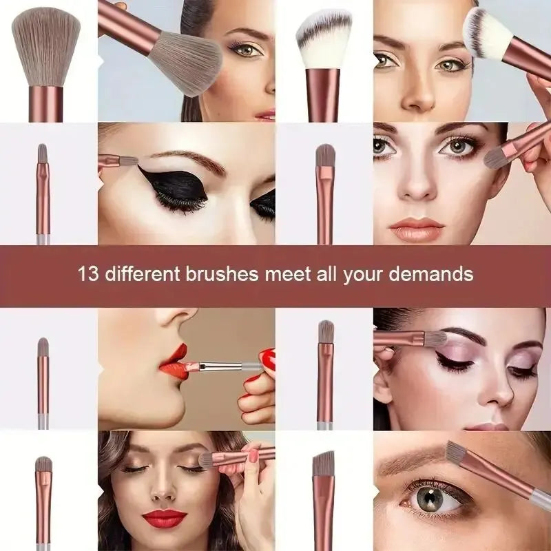 Cosmetic Makeup Brush Set with Twenty-Nine Color and Kit Labels, Foundation, Powder and Eyeshadow Blending References for Everyday Beauty and Gift Selection
