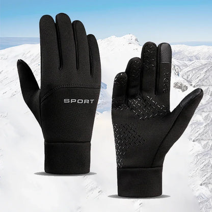 Winter Touchscreen Gloves for Men and Women, Cold Weather Cycling, Running and Hiking Handwear in Gray or Black with M, L and XL Size Options