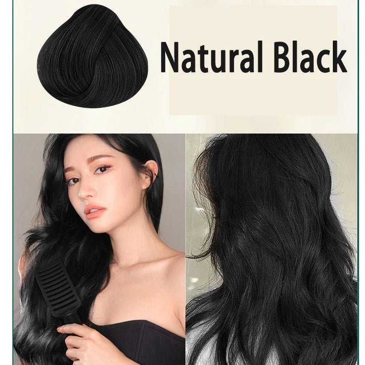 Hair Dye Shampoo by Mokeru with Listed Argan Oil, Black Brown Red Purple and Silver Gray Shade Options for Adult At-Home Hair Coloring Routines