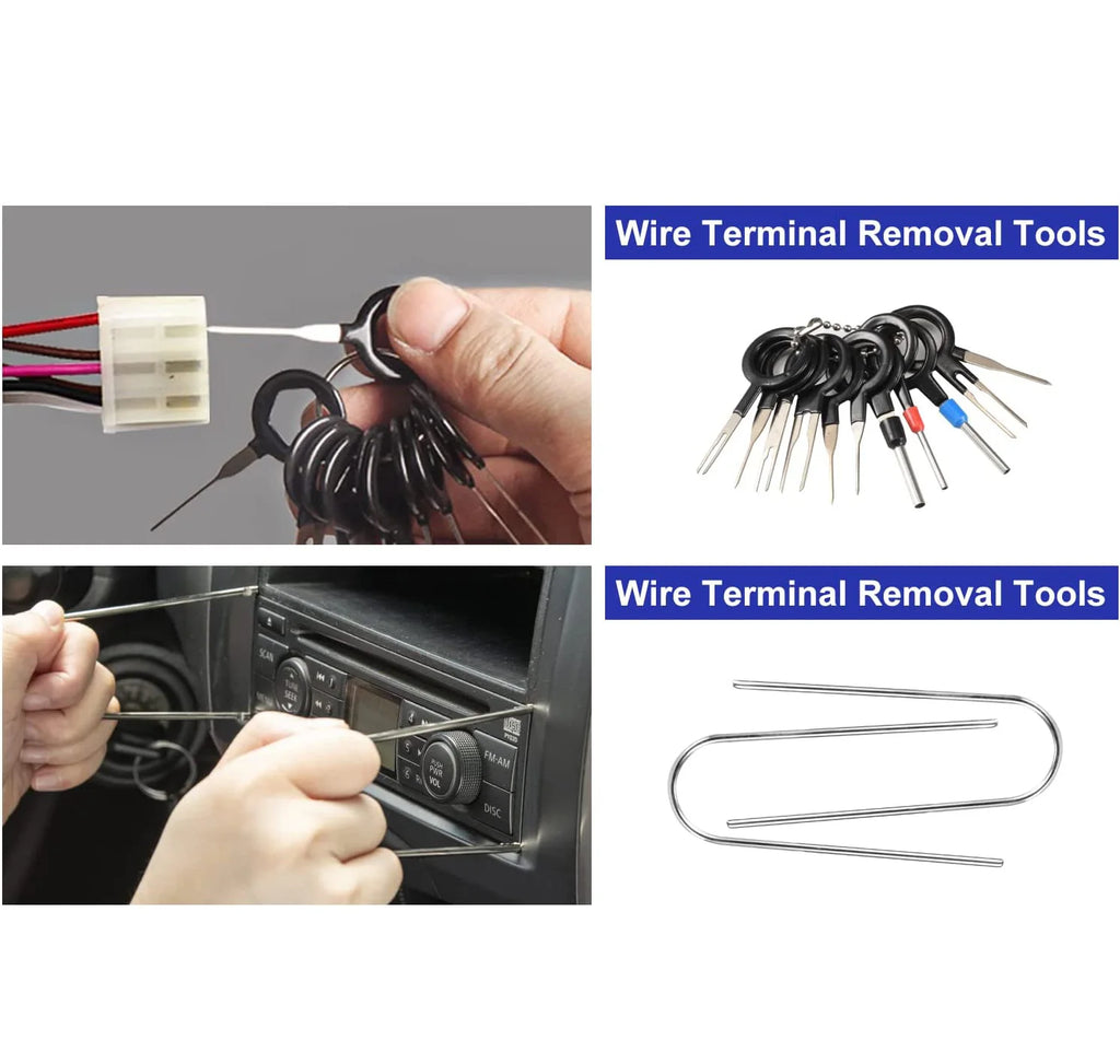 Car Interior Trim Removal Kit with Red or Blue 5, 11, 41 and 161 PCS Configurations for Compatible Door Panels, Stereo Surrounds and Fastener Release Tasks