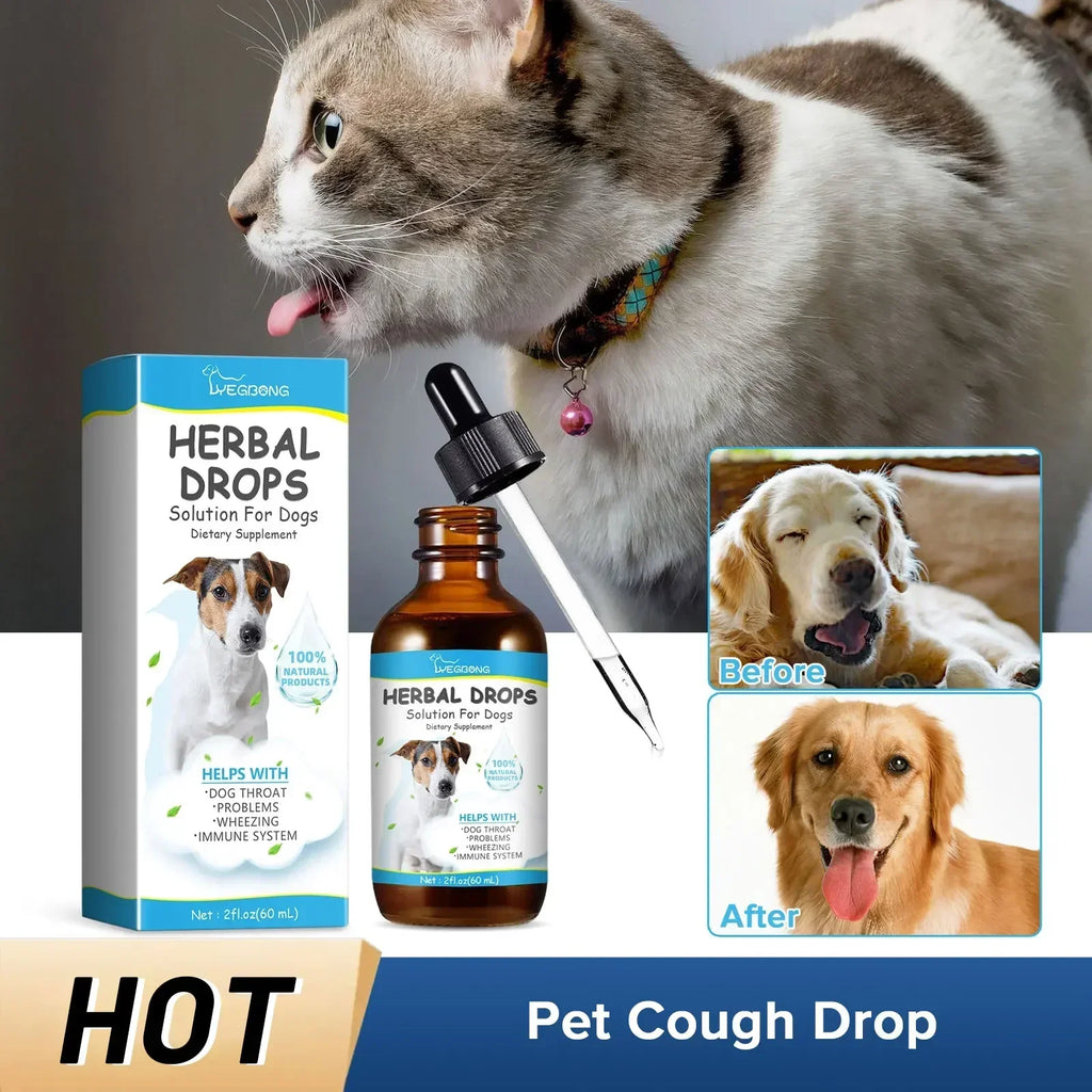 Yegbong Pet Drops, Listed 60ml Boxed Liquid Format with Single-Unit and Multi-Unit Option Labels, Ingredient and Veterinary Suitability Review Required Before Use