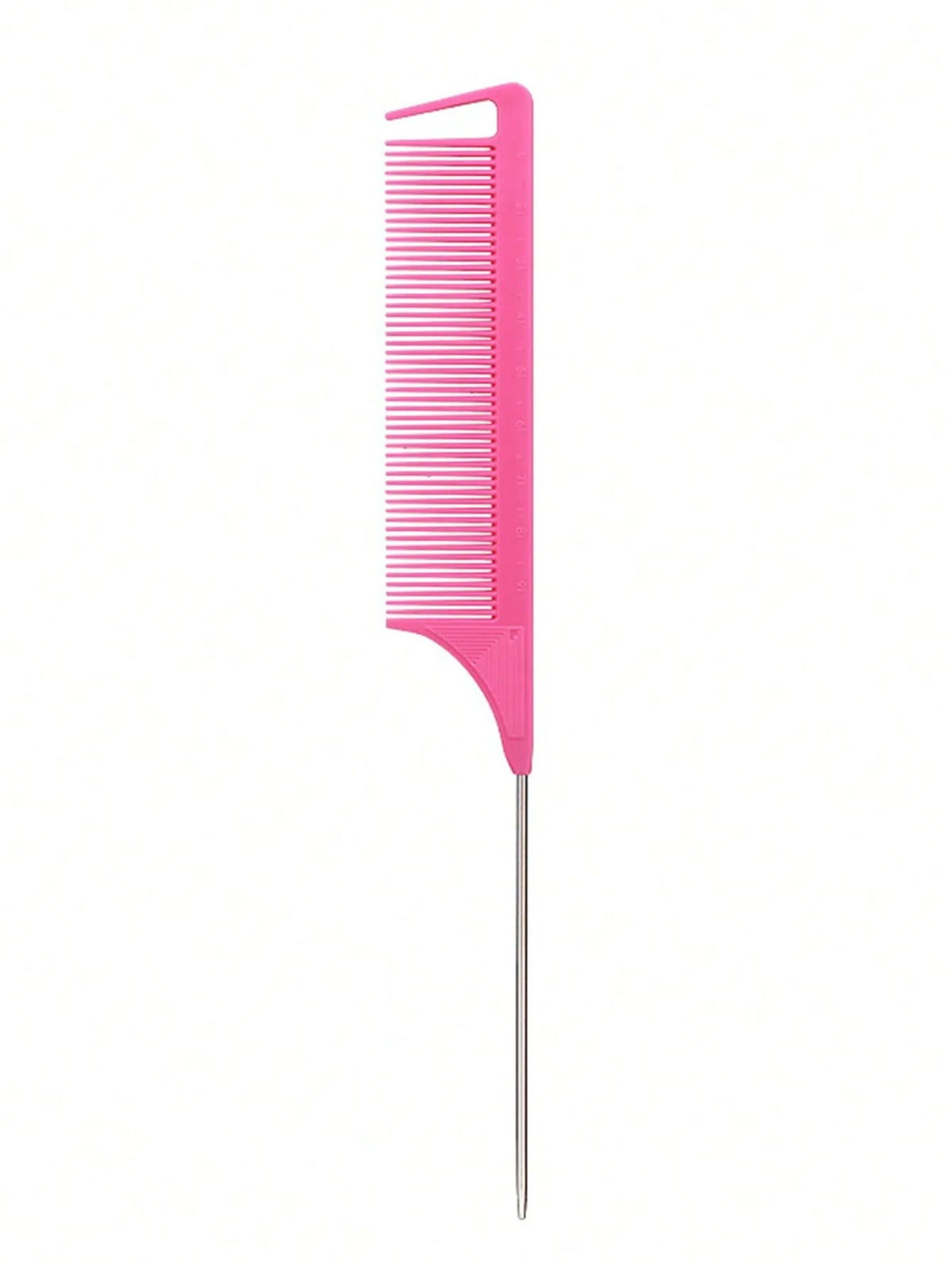 Pointed Tail Hair Comb for Manual Sectioning and Human Hair Wig Styling, Stainless Steel Reference with Pink, Black, Purple and Rose Color Options