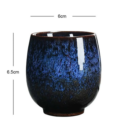 Japanese Style Ceramic Tea Cup with 110ml Capacity, Single Small Coffee and Espresso Cup in Eight Color Options for Home Tea Rituals and Kitchen Gifts