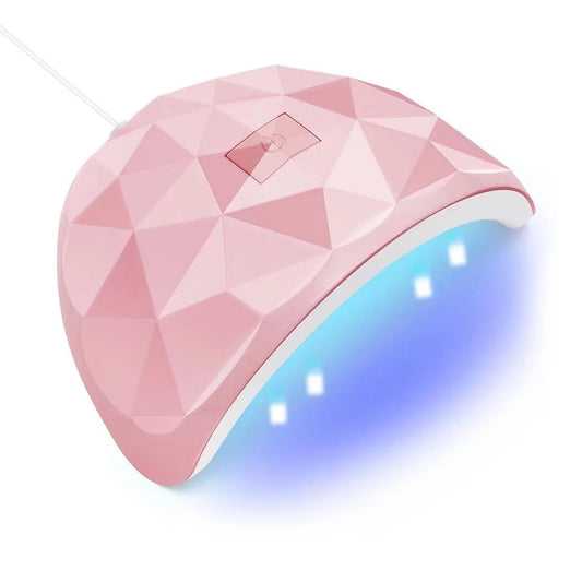 LINMANDA USB UV LED Nail Lamp in Pink with 18 LEDs and 60s or 120s Timer Settings, Compact ABS Gel Curing Tool for Compatible Fingernail and Toenail Products
