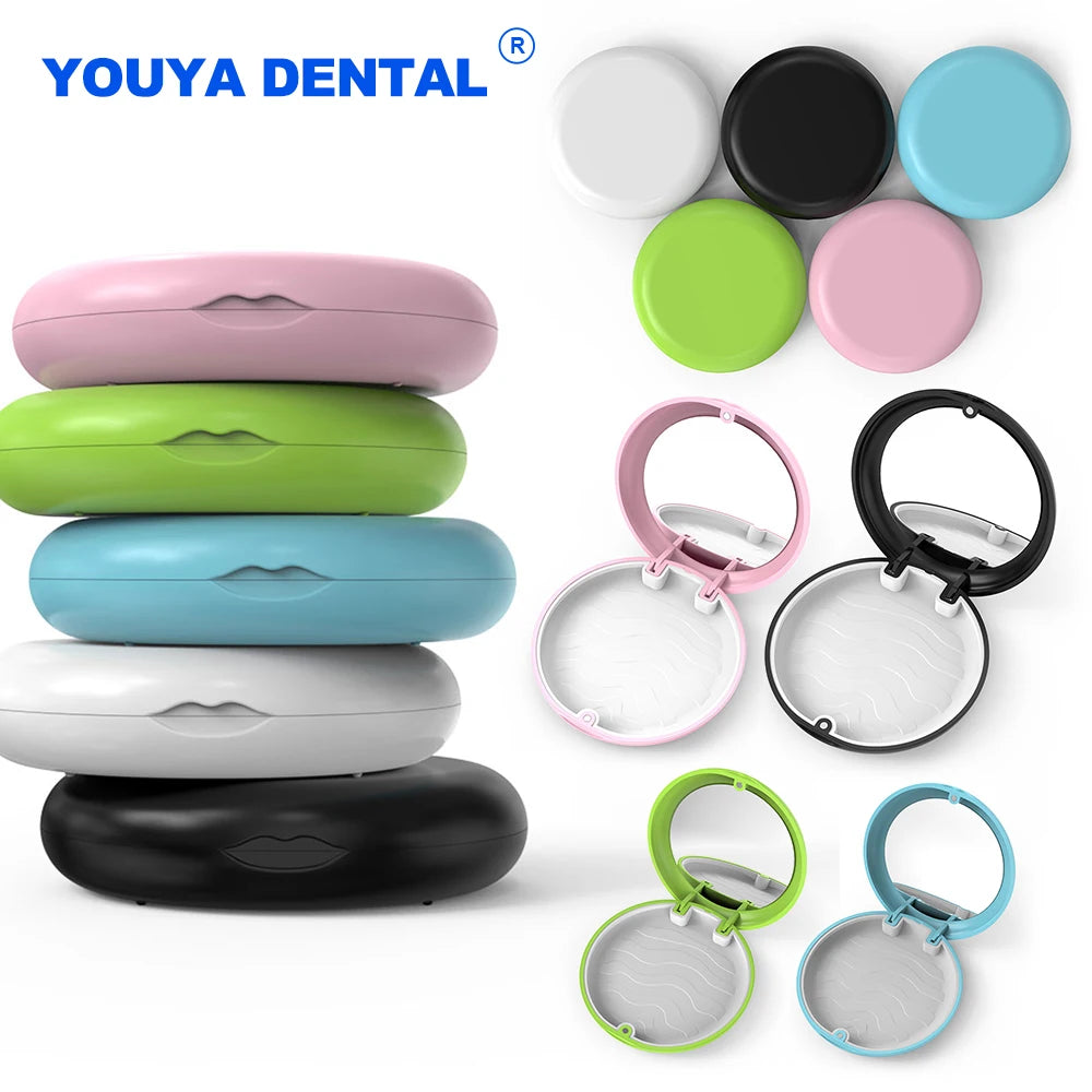 Retainer Case 20-Pack with Magnetic Closure, Portable Dental Aligner and Mouth Guard Storage Boxes, Mirror Options for Home and Travel Organization
