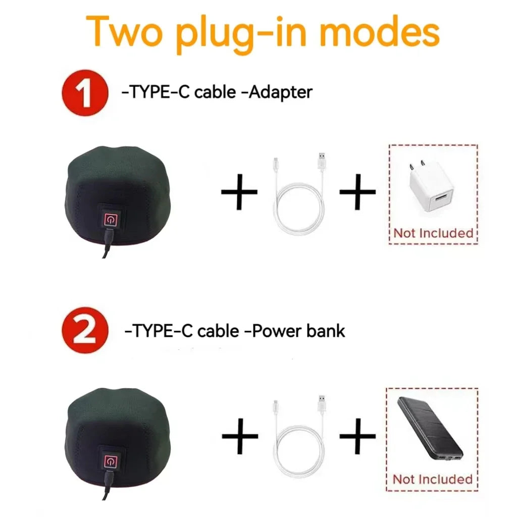 USB-Powered Red Light Scalp Cap with 96 Listed LEDs, 660nm and 850nm Wavelengths, Three Timer Settings and Separate Light Panel Option
