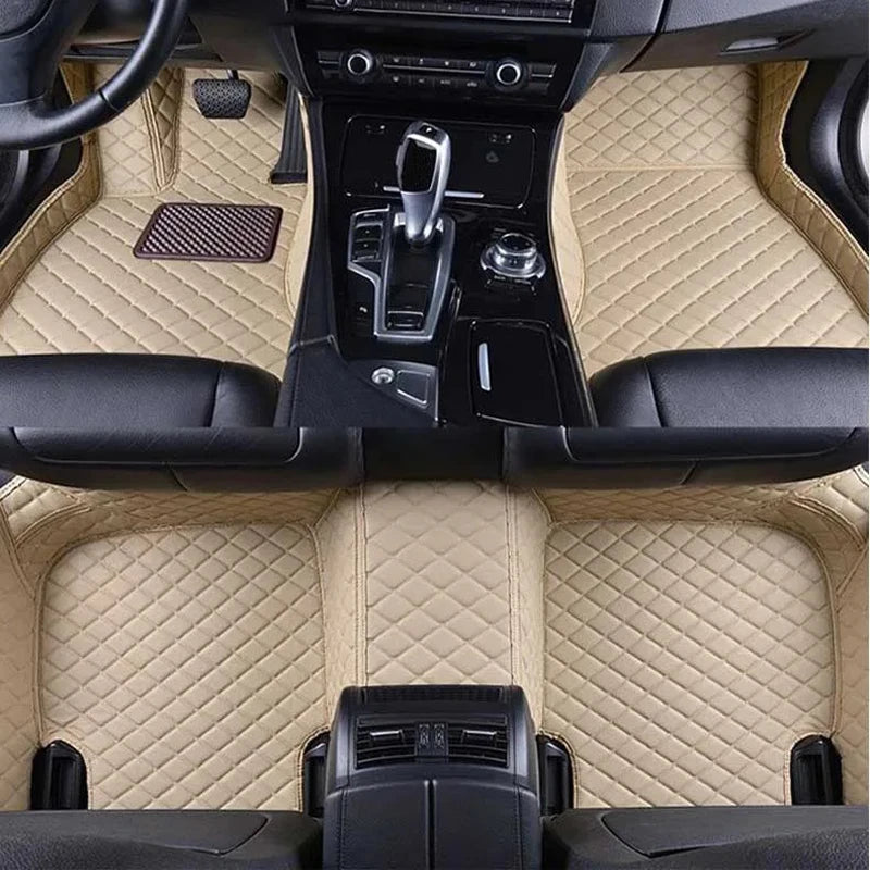 Jetta A5 Car Floor Mats for Listed Volkswagen 2006–2012 Models, Interior Floor Cover Set in Red, Coffee, Beige and Black Combinations with Fit Verification Required