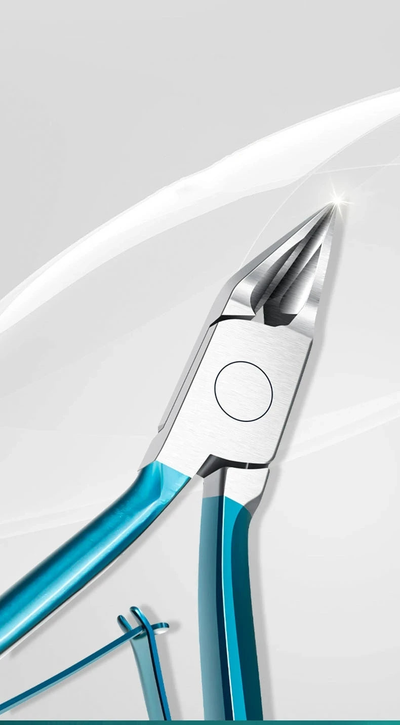 Toenail Nipper, Manual Pedicure Tool with Stainless Steel Reference in Blue, Black or Silver Color and Selected Lifter Sets for Adult Personal Nail Grooming