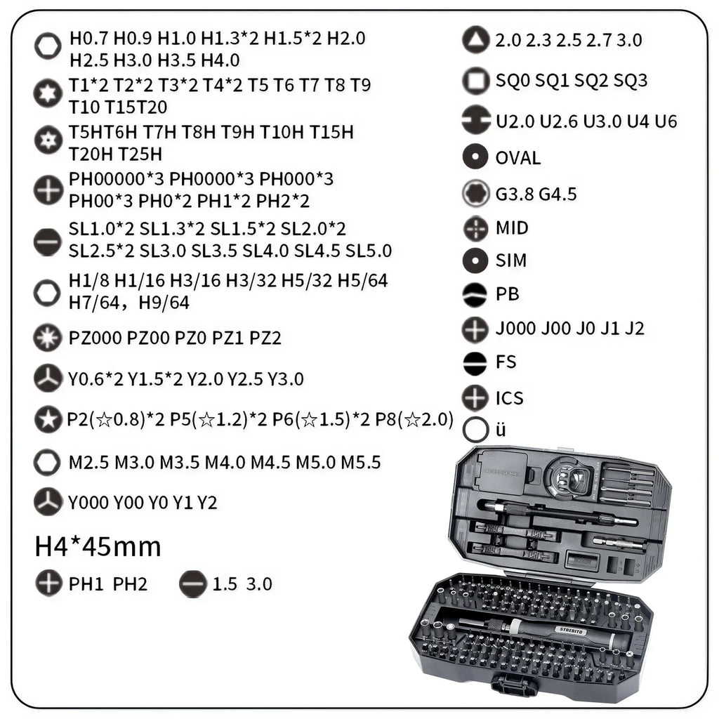 Precision Screwdriver Repair Kit, 25-in-1 or 152-in-1 CRV Steel Bit Set with Torx Options for Compatible Laptop, Computer and Small Electronics Projects