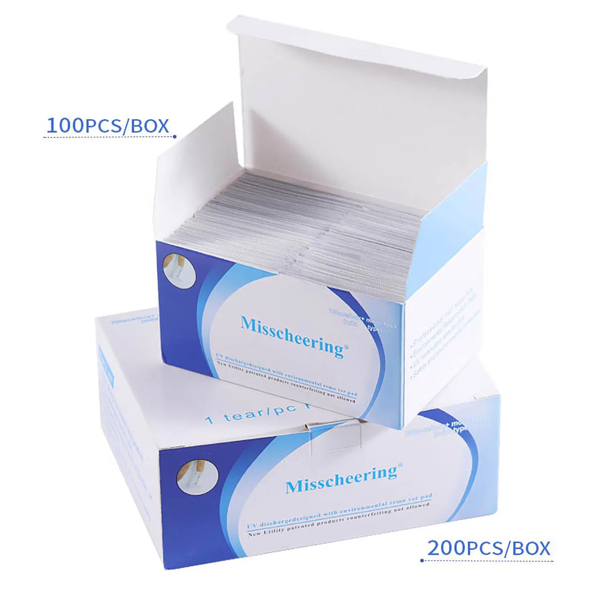 Gel Polish Remover Wet Wipes with 50, 100 or 200-Piece Pack Options, Nail Art Cleaning Paper Pads for Adult At-Home Manicure Removal Routines