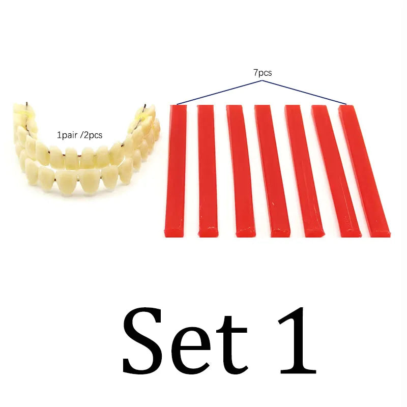 Dental Teaching Materials Kit with Resin Practice Teeth and Wax Strip or Sheet Options, Six Set Choices with Selected Plaster Models for Supervised Lab Learning