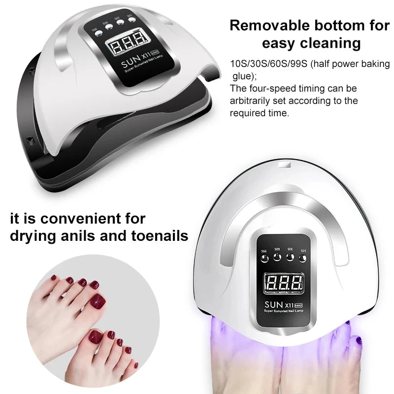 Gel Nail Polish Kit with UV LED Lamp and Electric Nail Drill, 27 Polish Colors and 4 Extension Gel Colors for At-Home Manicure and Nail Art