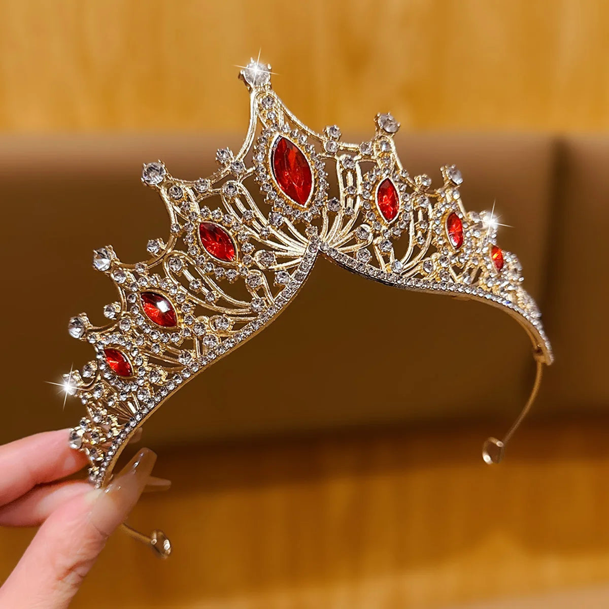 Birthday Crown Headband, Single-Piece Large Crown Hair Accessory with Eleven Style Options for Party Outfits, Celebration Photos and Stage Performances