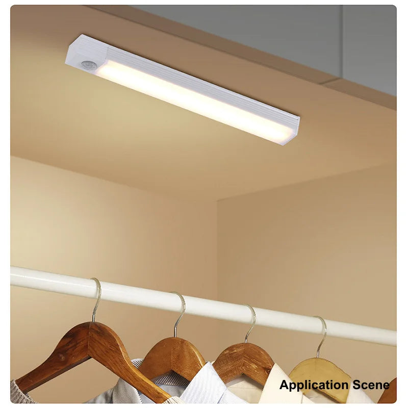 USB Rechargeable Motion Sensor Light Bar with Magnetic Mounting, Cordless LED Cabinet Lamp in 10, 20, 30 or 50cm Lengths with White Lighting Options