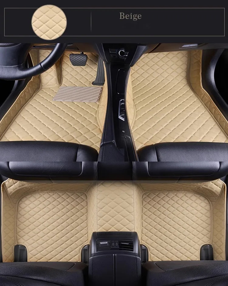 3D Car Floor Mats for Listed Renault Kadjar, Duster, Fluence and Koleos Configurations, Artificial Leather Cabin Covers with Black Single-Piece and Five-Seat Color Options