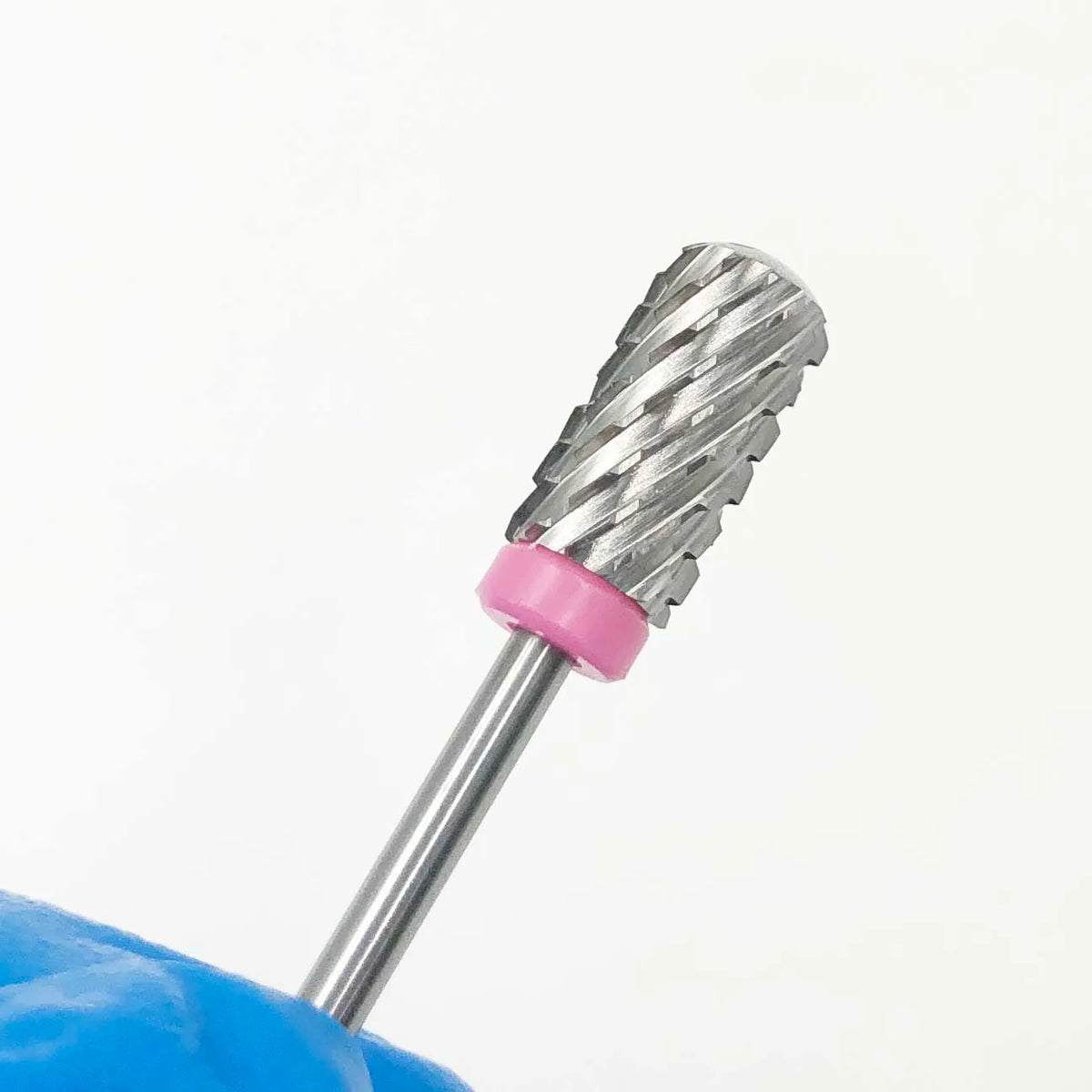 Large Barrel Carbide Nail Drill Bit with Listed 6.6mm Size and Rounded Smooth Top, Eight Option Labels for Compatible Electric Manicure Tools