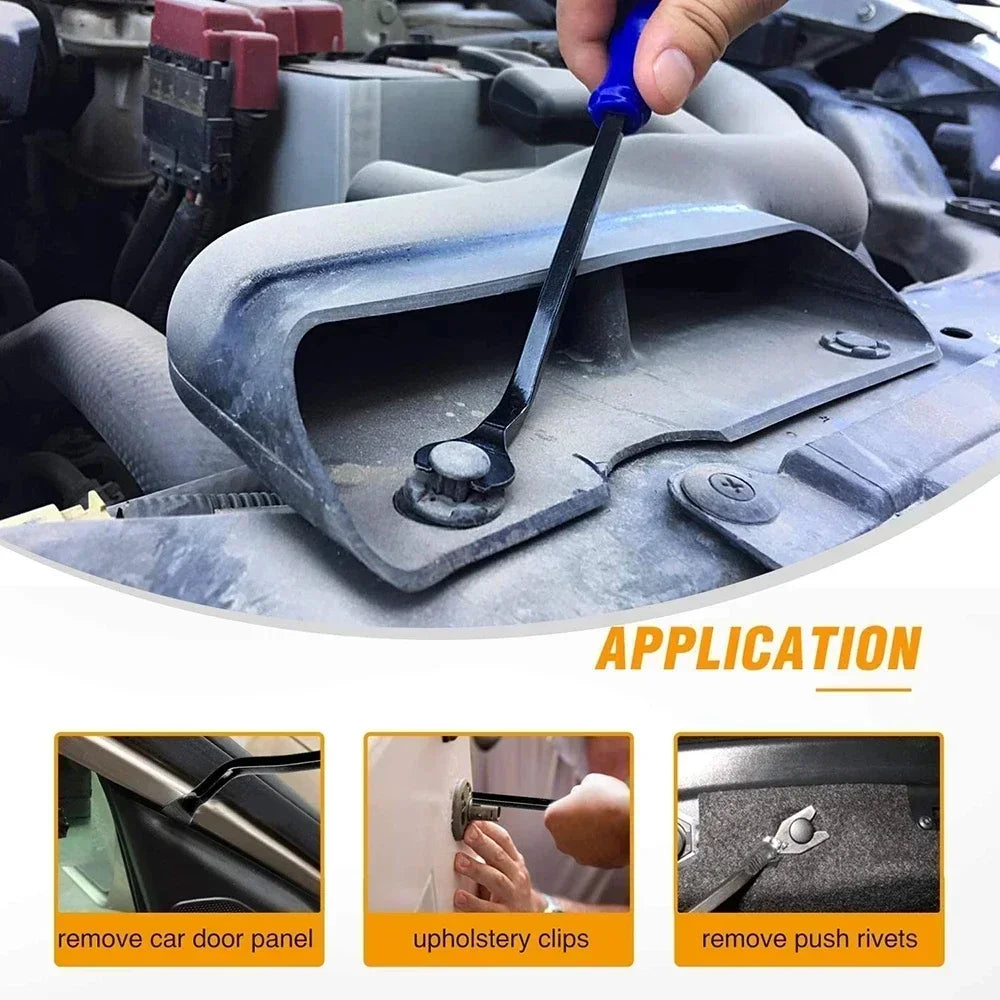 Automotive Plastic Trim Removal Tools, Manual Pry Tool Selection for Compatible Door Panels, Dashboard Trim and Moldings with Four or Five-Piece Options