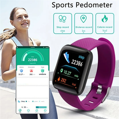 Y68 and 116Plus Fitness Smart Watch with Silicone Wristband, Circular Touch-Button Control and App Setup, Everyday Activity Tracking and Message Reminder References