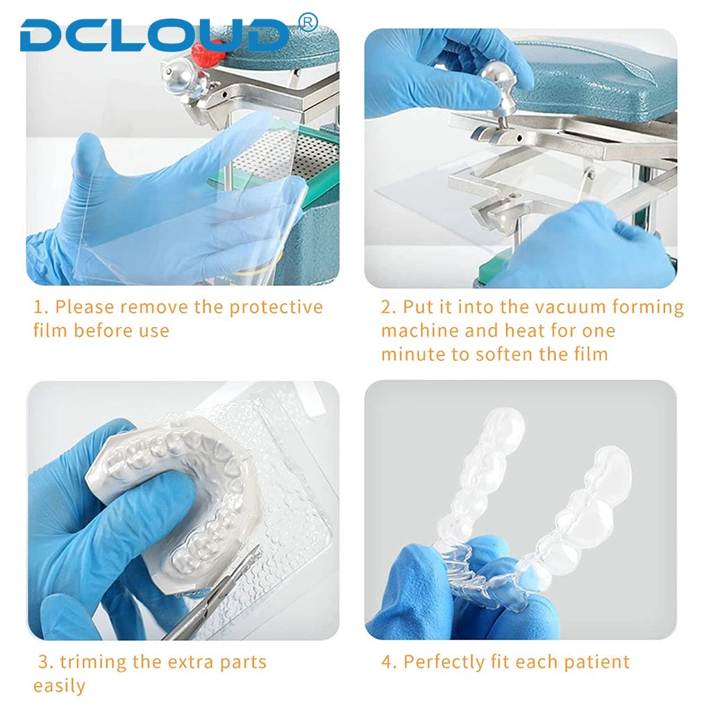 Round Dental Vacuum Forming Sheets, 120mm Hard or Soft Plastic in 0.8, 1.0, 1.5 and 2.0mm Options for Professional Retainer and Splint Fabrication