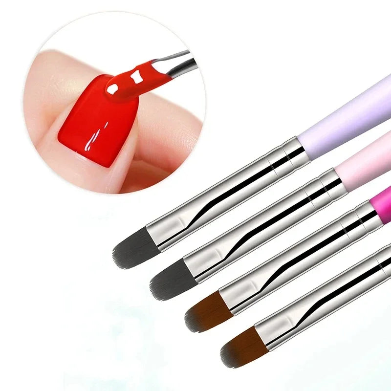 Nail Art Painting Brush Pen Options for UV Gel, Acrylic and Builder Gel Application, Six Numbered Selections for Pattern Detailing and DIY Manicure