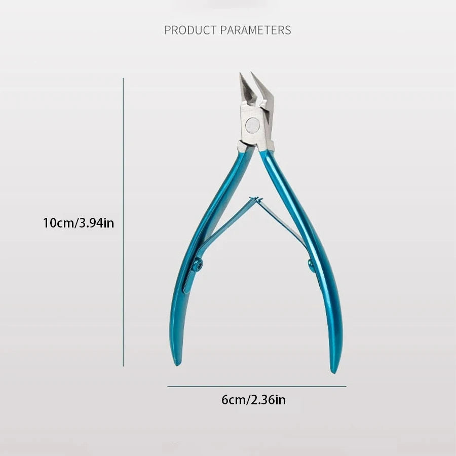 Toenail Nipper, Manual Pedicure Tool with Stainless Steel Reference in Blue, Black or Silver Color and Selected Lifter Sets for Adult Personal Nail Grooming