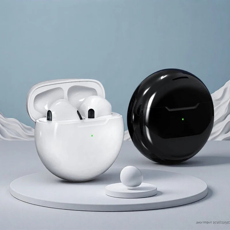 Pro 6 TWS Wireless Earphones with Microphone, Touch Controls and Charging Case, Listed Bluetooth 5 Stereo Earbuds with Independent Left or Right Use in Seven Colors