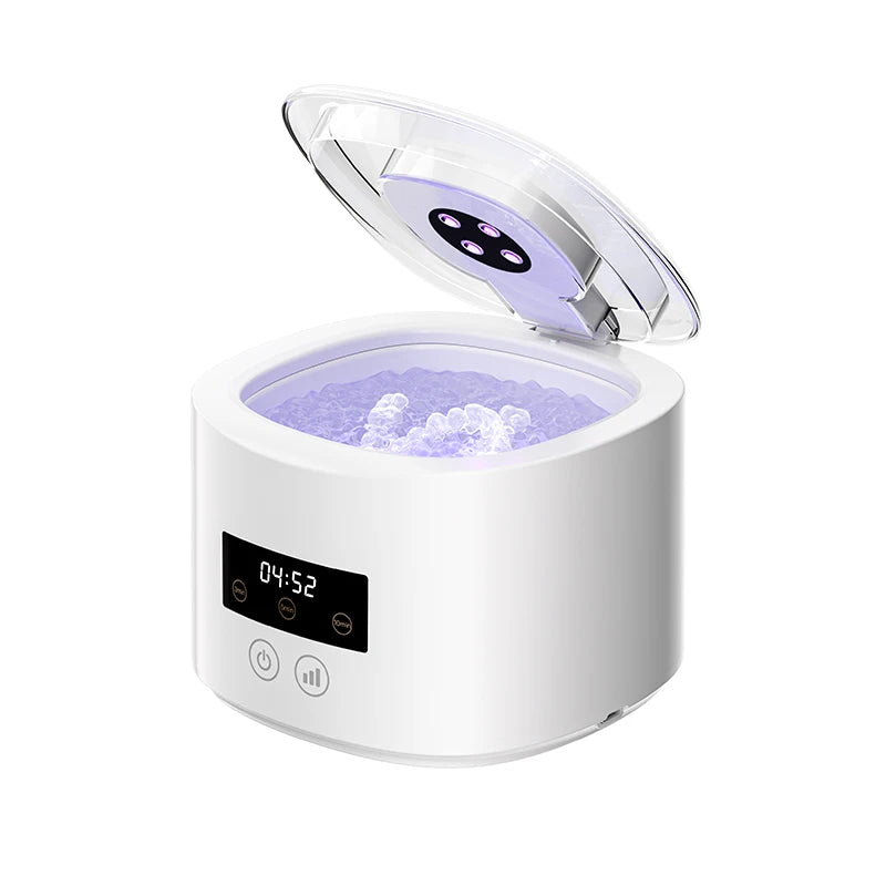 Ultrasonic Retainer Cleaner with Listed 45kHz Frequency, Black Portable Dental Cleaning Pod for Compatible Removable Dentures, Retainers and Mouth Guards
