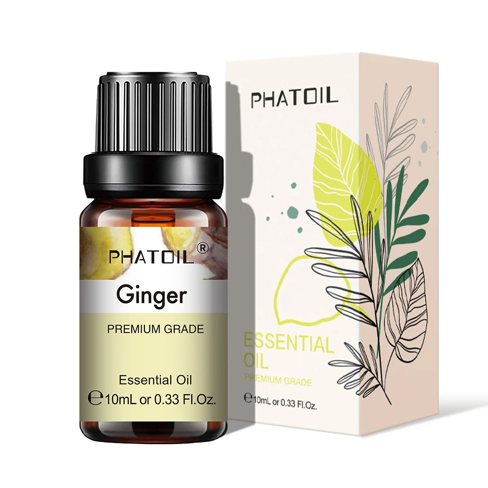 10ml Aroma Oil by PHATOIL for Compatible Diffusers and Home Fragrance, Amber Bottle with Lavender, Eucalyptus, Vanilla, Peppermint and Other Scent Options