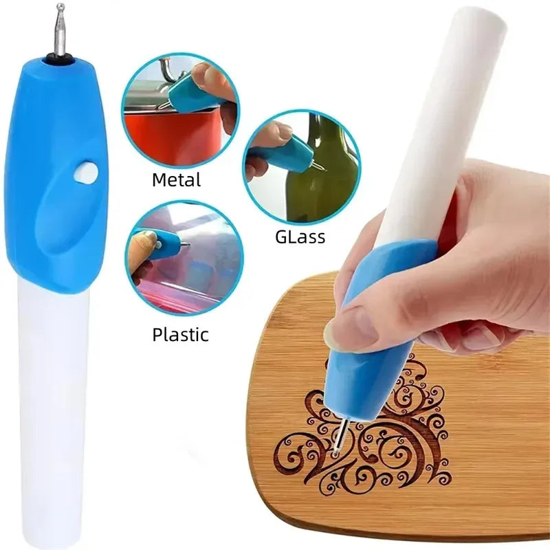 Wireless Engraving Pen, Mini Electric Engraver Tool with Precision Tip for Metal, Glass, Wood and Plastic, Portable Etching Pen for DIY Crafts, Jewelry, Gifts and Name Writing