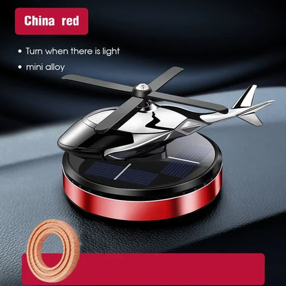 Solar Helicopter Car Air Freshener with Rotary Propeller Design for Vehicle Interior Styling, Decorative Perfume Diffuser in Seven A and B Model Color Options