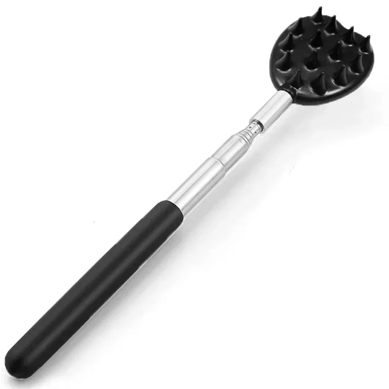 Telescopic Back Scratcher with Stainless Steel Handle, Listed 8 to 32 Inch Reach and Detachable Head Set Reference, Single, Three or Five-Piece Options