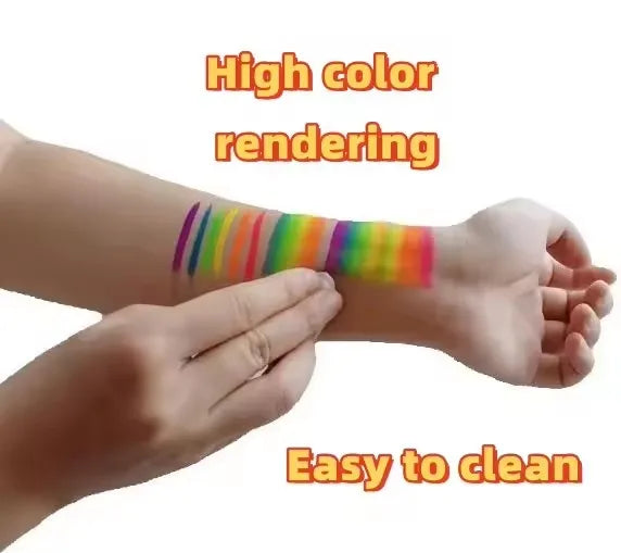 Rainbow Split Cake Face Paint with Listed 30g Water-Activated Formula, L30 and NL30 Color Options for Costume Body Art, Halloween and Party Designs