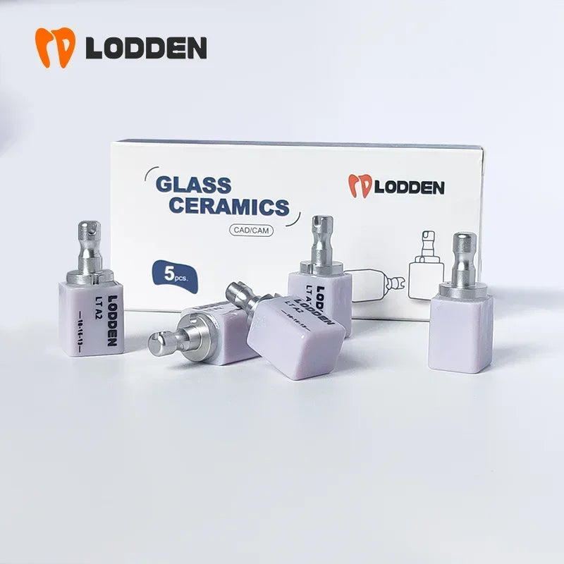 Lithium Disilicate CAD CAM Blocks by LODDEN, C14 Glass Ceramic Dental Lab Material, 5 Pieces per Box with HT LT MT and MO Shade Code Options