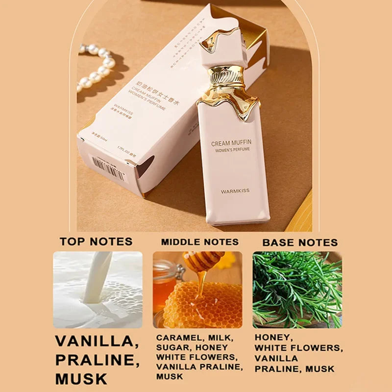 Women's Perfume with Cream Muffin, Caramel and Vanilla-Inspired Scent Direction, 50ml and 100ml Options plus Mixed Pack for Everyday Wear and Gifts