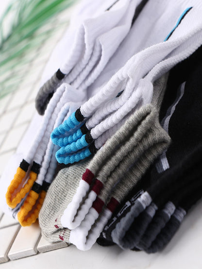 Men's Mesh Ankle Socks in Polyester, Short Casual and Sports Style Multipacks with 5, 10, 20, 30 or 40-Pair Labels and Black, White, Gray or Mixed Options