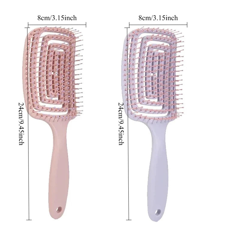 Detangling Hair Comb by WANMEI, Hollowed-Out Plastic Styling Tool with Scalp Massage Function and Ten Color Options for Men, Women and Wig Care