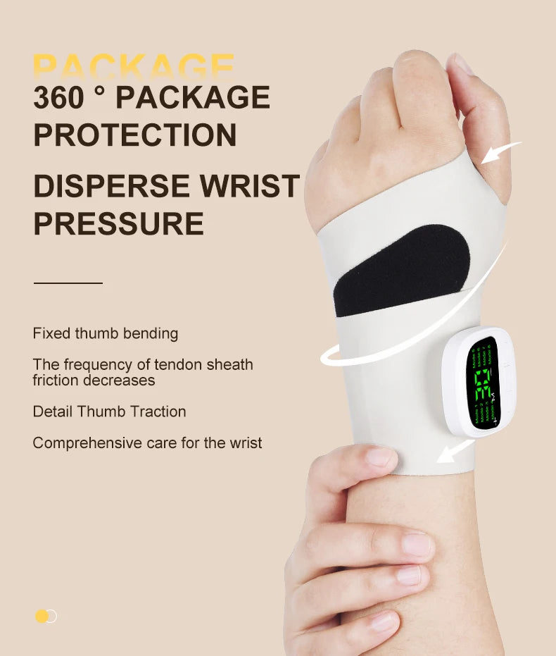 USB Rechargeable Wrist Vibration Massager, Cordless Electric Personal-Care Device in White, Dark Blue or Blue for Seated Home Relaxation Breaks