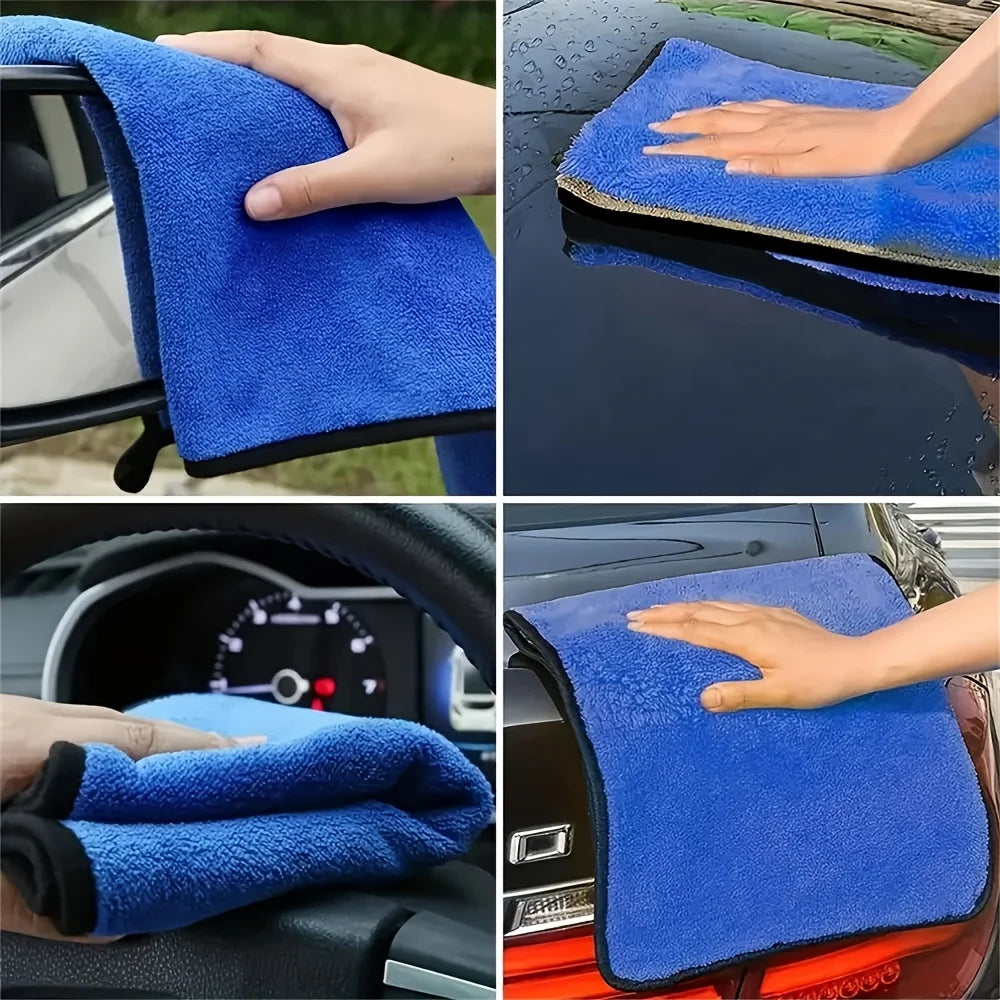 Auto Detailing Microfiber Towels, Car Washing and Drying Cloths in 1, 3, 5, 6 or 10-Piece Options for Routine Vehicle Care and Father's Day Gift Ideas