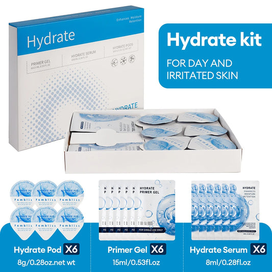 Facial Pod Serum and Gel Kit with Listed Six 8g Pods, Six 8ml Serums and Six 15ml Gels, Seven Type Choices and Separate Bubble Pen Option