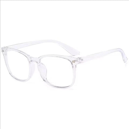 Minimalist Square Clear Lens Glasses with Acrylic Lenses and Lightweight Plastic Frames, Unisex Casual Eyewear in Black or BlackTransparentDemi Options
