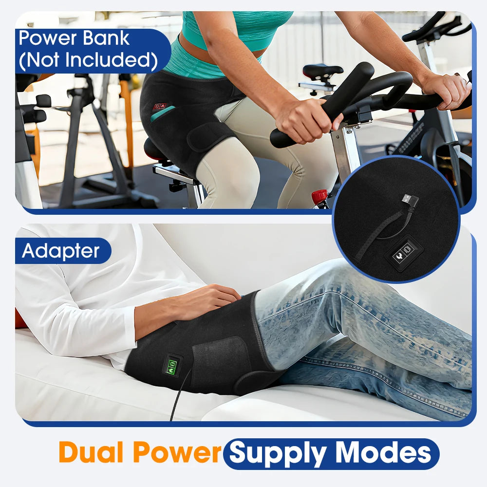 Wearable Red Light Heating Wrap Options for Wrist, Neck, Ankle and Hip, Adjustable Warmth with Model-Specific LED, Vibration and Power Features