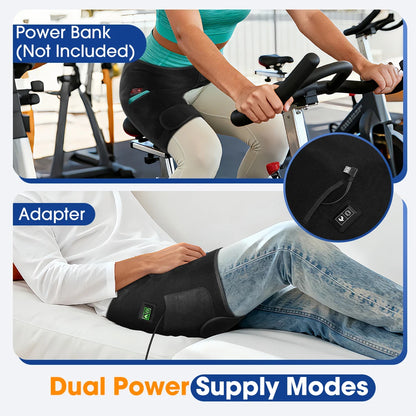 Wearable Red Light Heating Wrap Options for Wrist, Neck, Ankle and Hip, Adjustable Warmth with Model-Specific LED, Vibration and Power Features