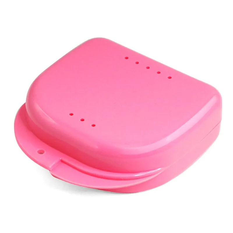Vented Dental Storage Cases 50-Pack, Denture and Retainer Boxes with Seven Single-Color Choices or Random Mixed Colors for Compatible Removable Appliance Storage