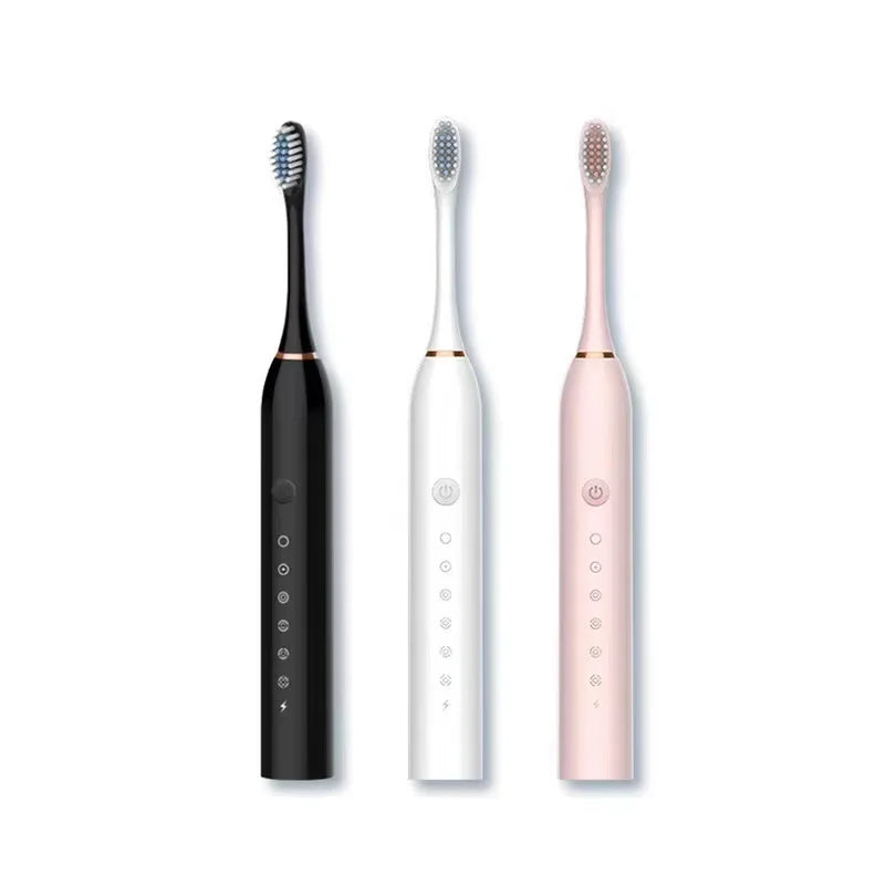X3 Sonic Electric Toothbrush for Adults, USB Rechargeable Six-Mode Oral Care Brush with Two-Minute Brushing Cycle and 30-Second Zone Reminders