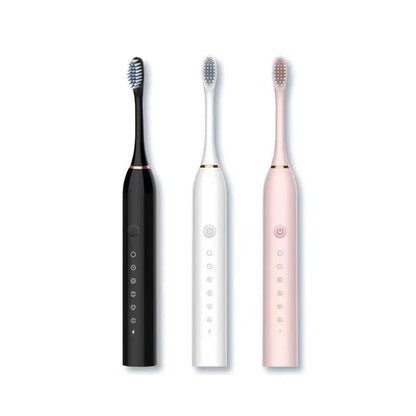 X3 Sonic Electric Toothbrush for Adults, USB Rechargeable Six-Mode Oral Care Brush with Two-Minute Brushing Cycle and 30-Second Zone Reminders
