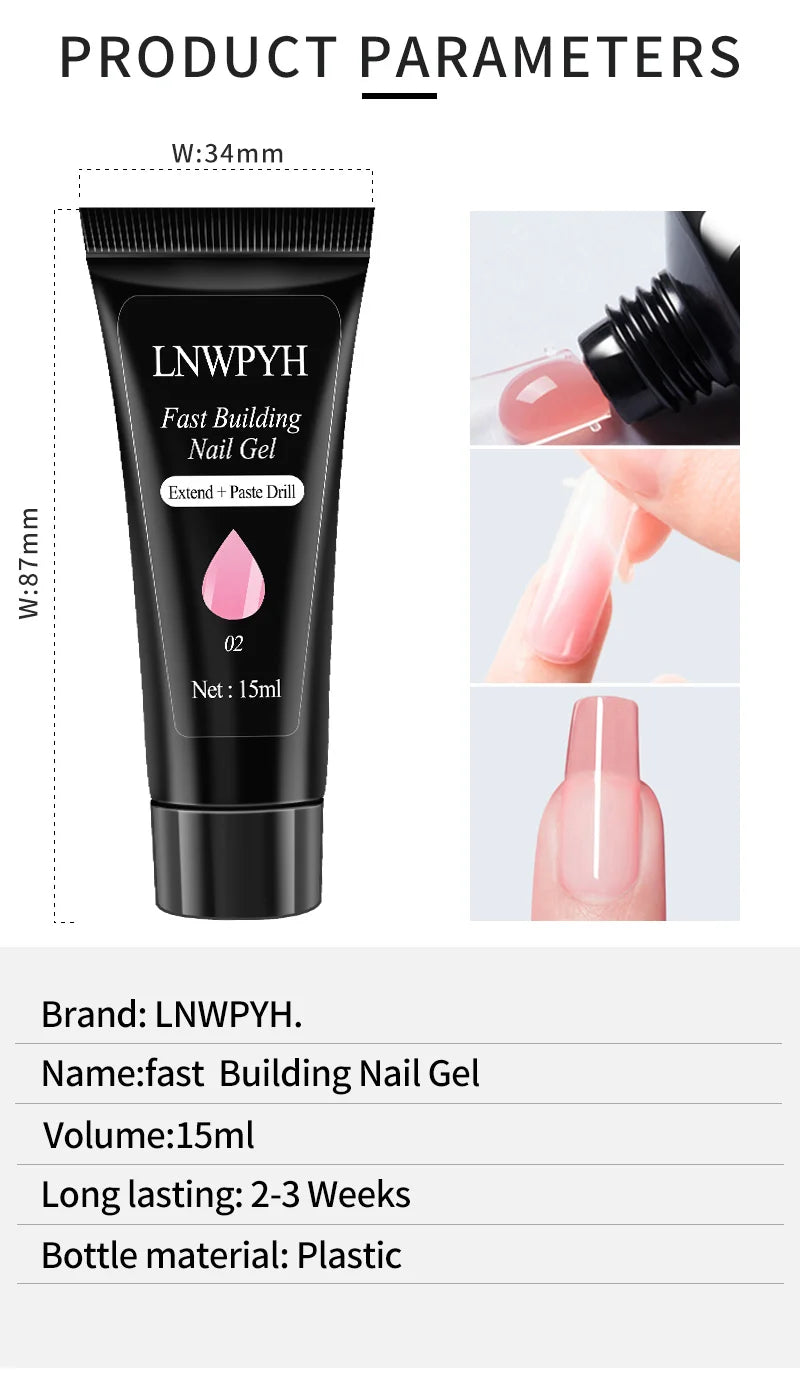 UV LED Gel Manicure Kit by LNWPYH with 27 Nail Polish Colors, 4 Poly Extension Gel Colors, Sensor Lamp, Base Coat and Glossy or Matte Finishes