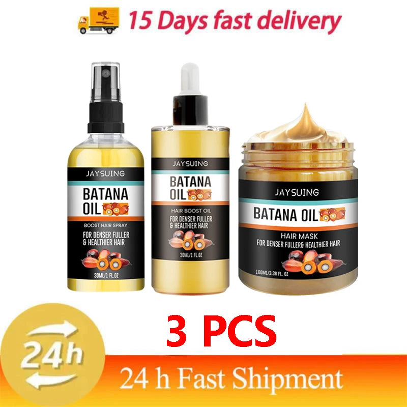 Chebe Hair Conditioning Oil with Spray, Mask and Three-Piece Option Labels, Moisture-Focused Cosmetic Hair Care for At-Home Grooming Routines