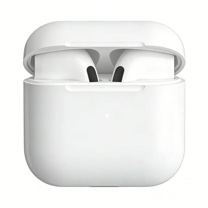Pro4 Wireless Earbuds with Charging Case, Listed Bluetooth 5.0 Stereo Earphones with Touch Controls and Independent Earbud Use in White or Black